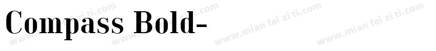 Compass Bold字体转换